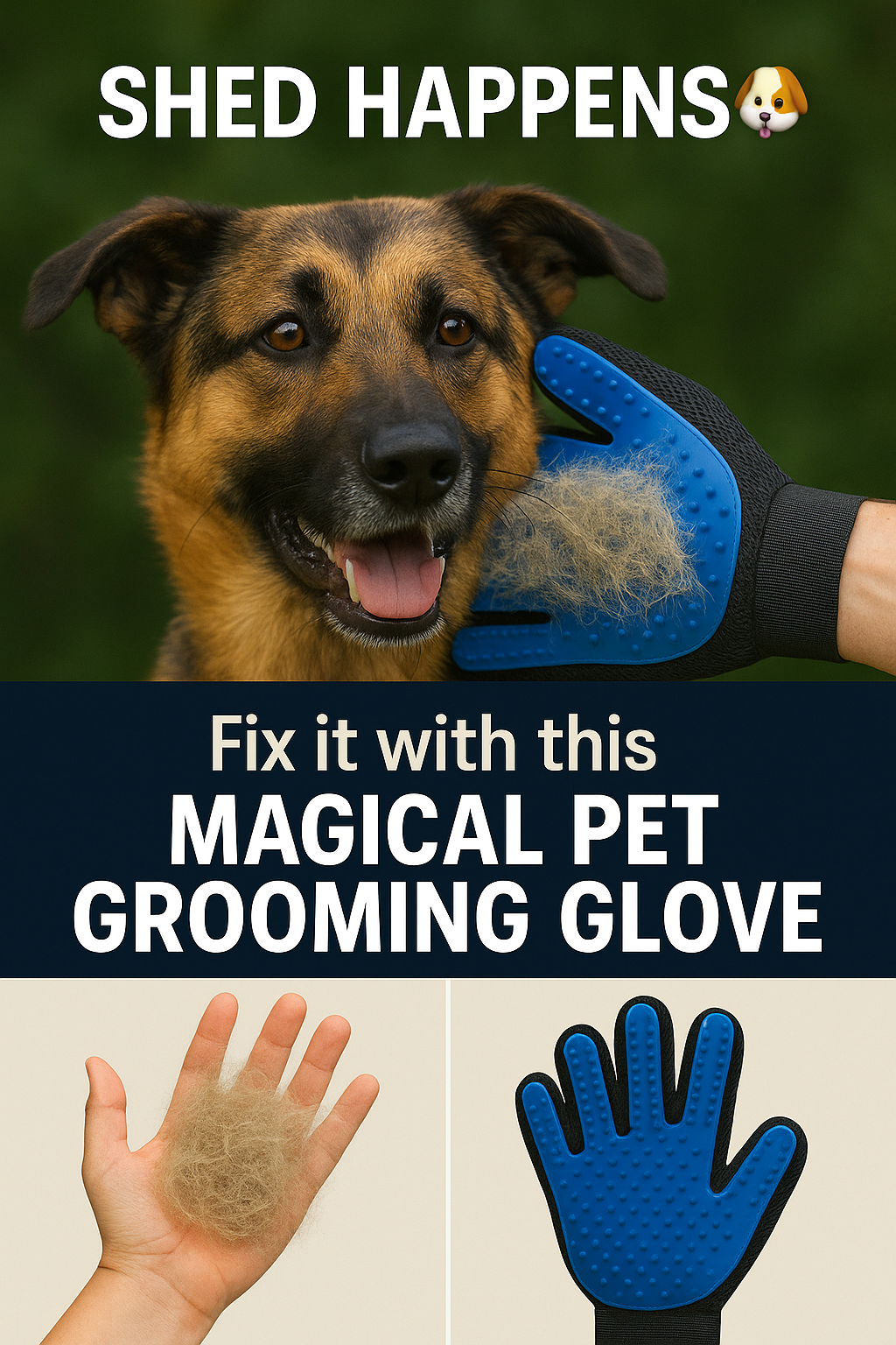 Magical Pet Grooming Glove – No More Pet Hair Mess!
